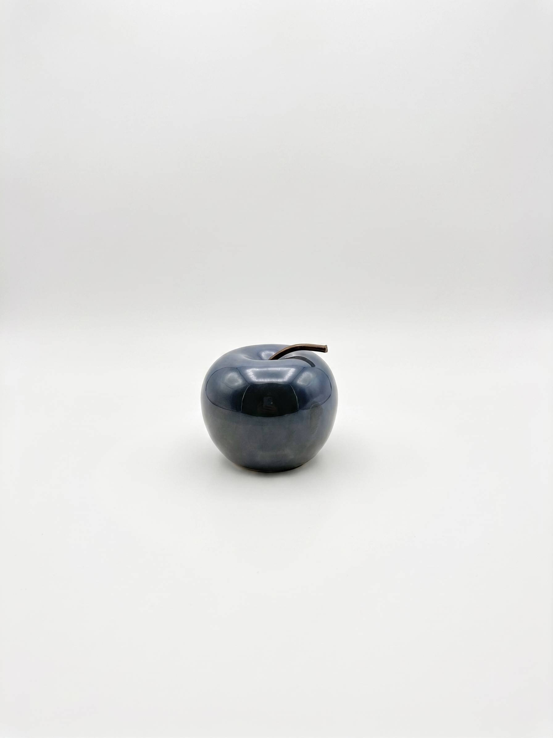 Mini Urn Appel - Glanzend blauw